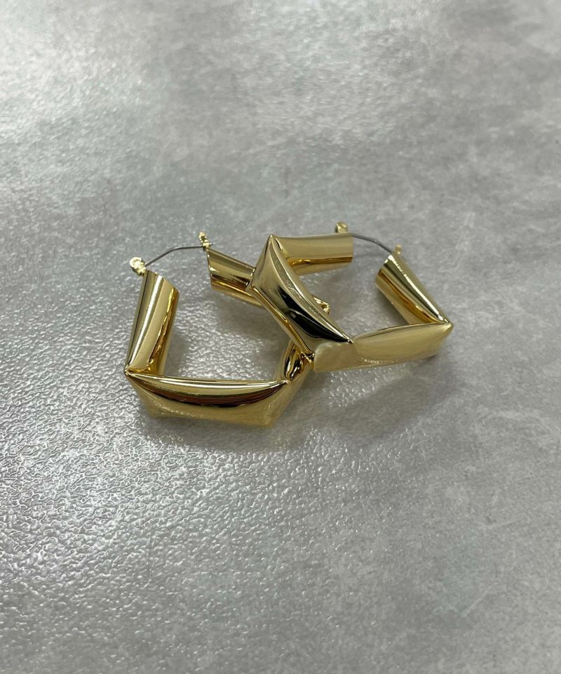 Square Hoop Pierced Earrings