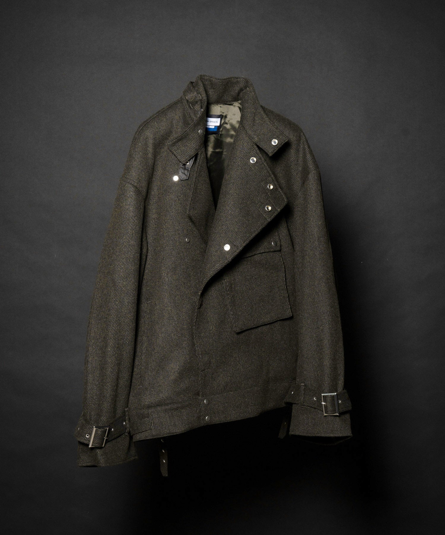 Motor-Cycle Prime-Over Wool Belted Jacket