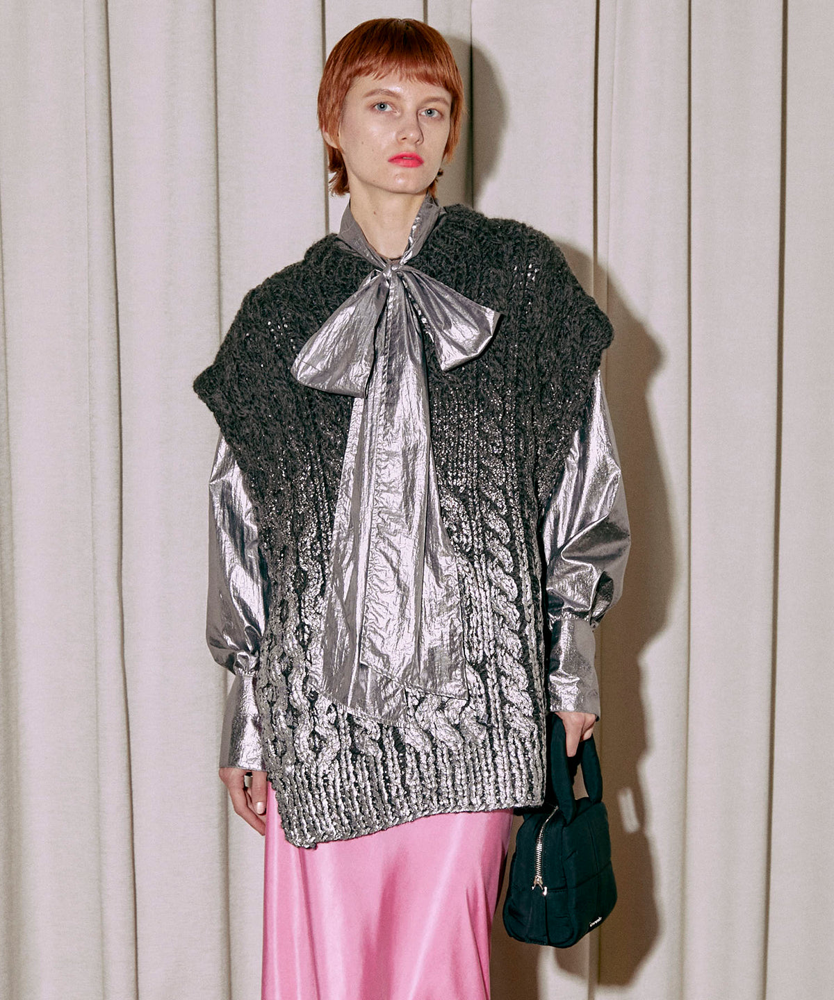 【SALE】Metallic Foil Cable Vest