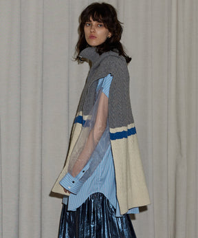 【SALE】Cable Fastener Poncho