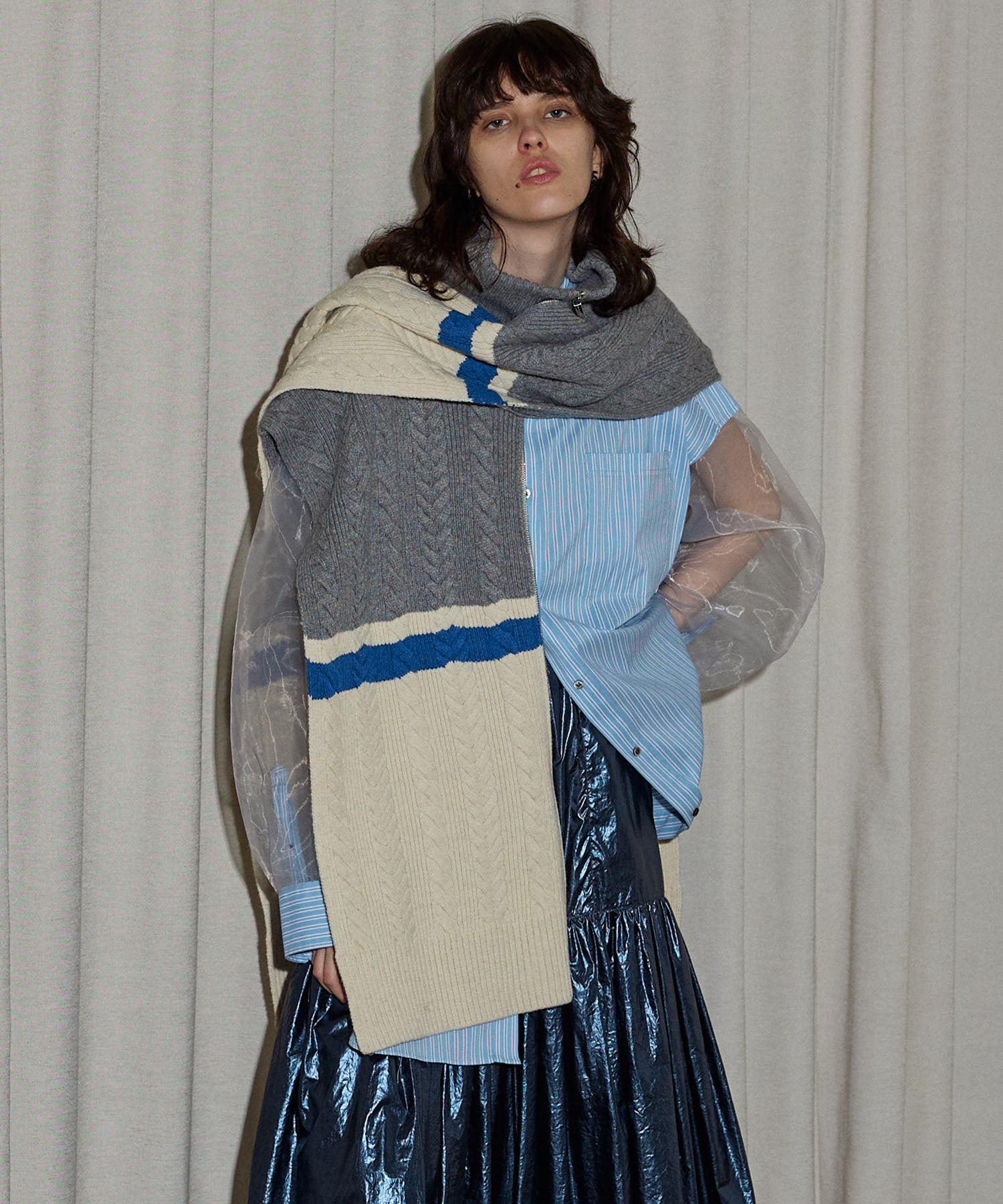 【SALE】Cable Fastener Poncho