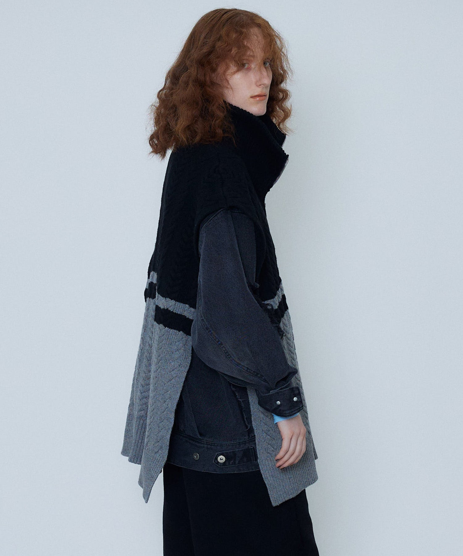 【SALE】Cable Fastener Poncho