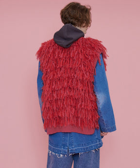 【SALE】Shaggy Fringe Hand Vest