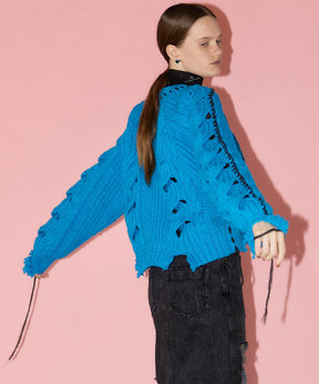 Hand Stitch Popcorn Cable Knit