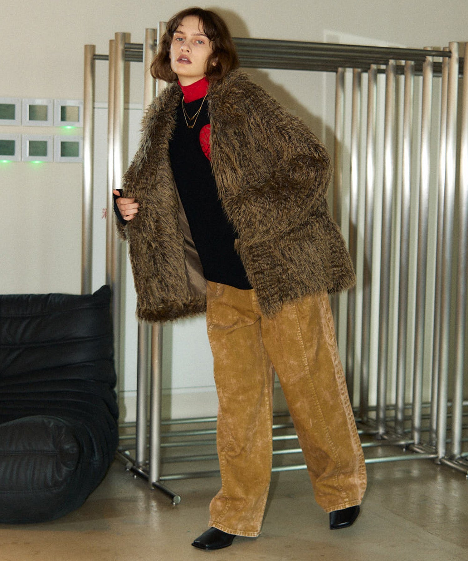 【SALE】Mix Fur Short Coat