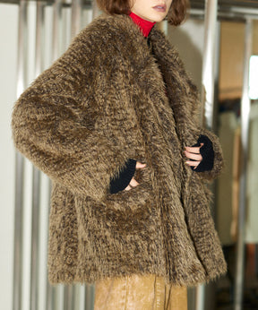 【SALE】Mix Fur Short Coat