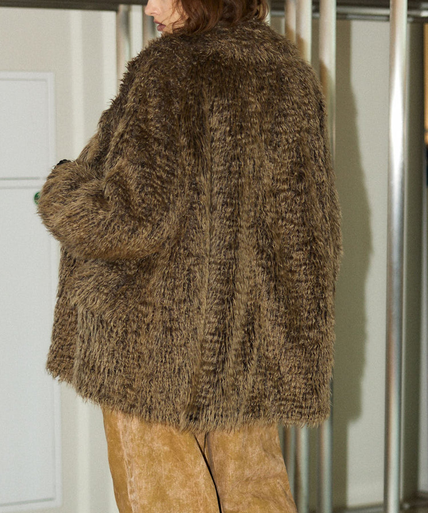 【SALE】Mix Fur Short Coat