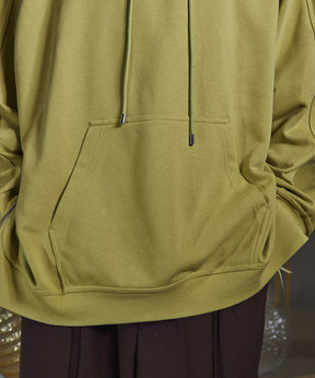 Heavy-Weight Sweat Prime-Over Side Zip Pullover Hoodie