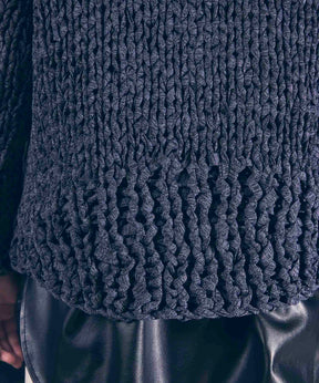 Prime-Over Hand Knit Chain Mail Pullover