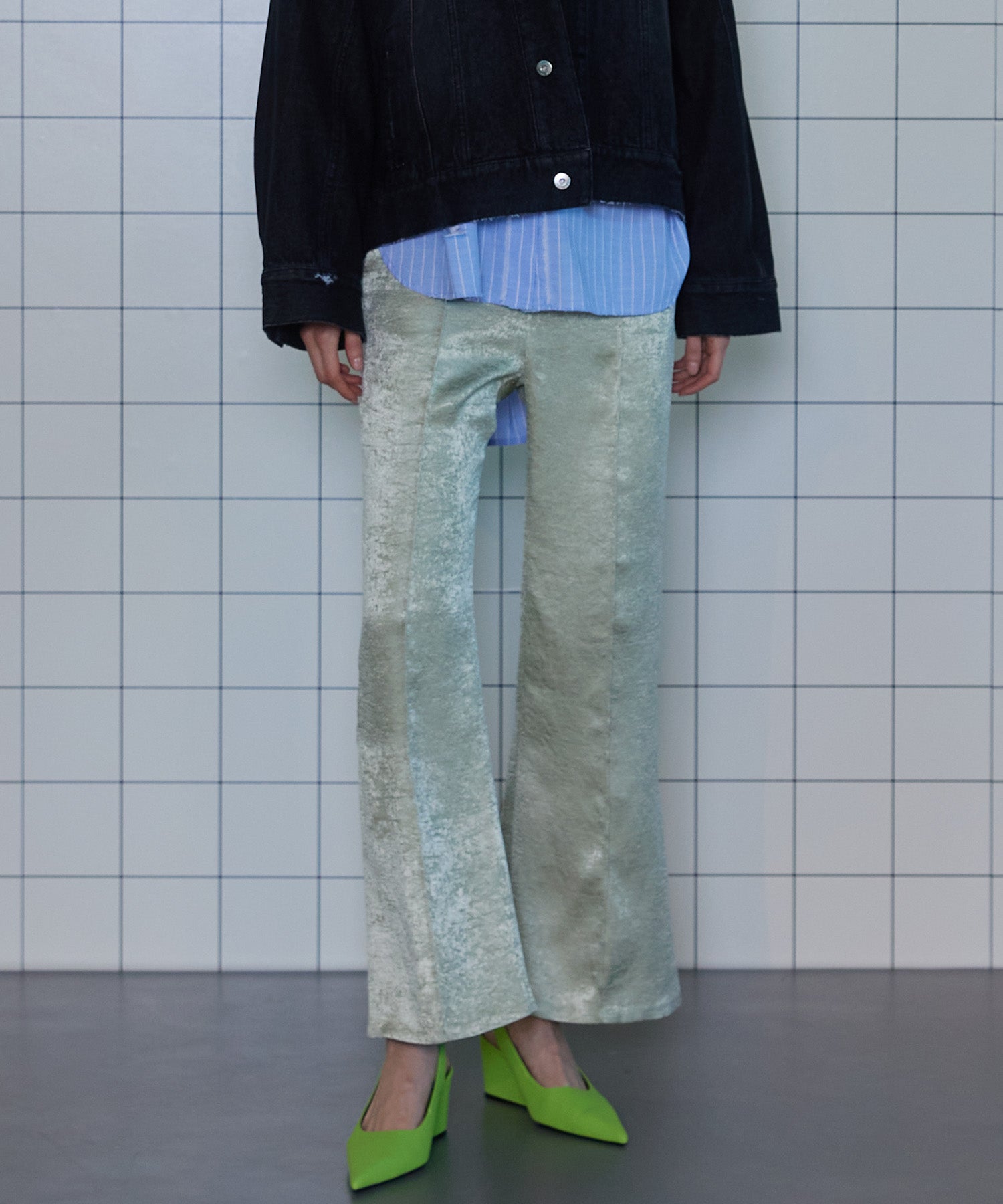 【SALE】Double Satin Flare Pants