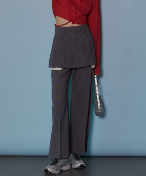 Box Pleated Skirt Pants