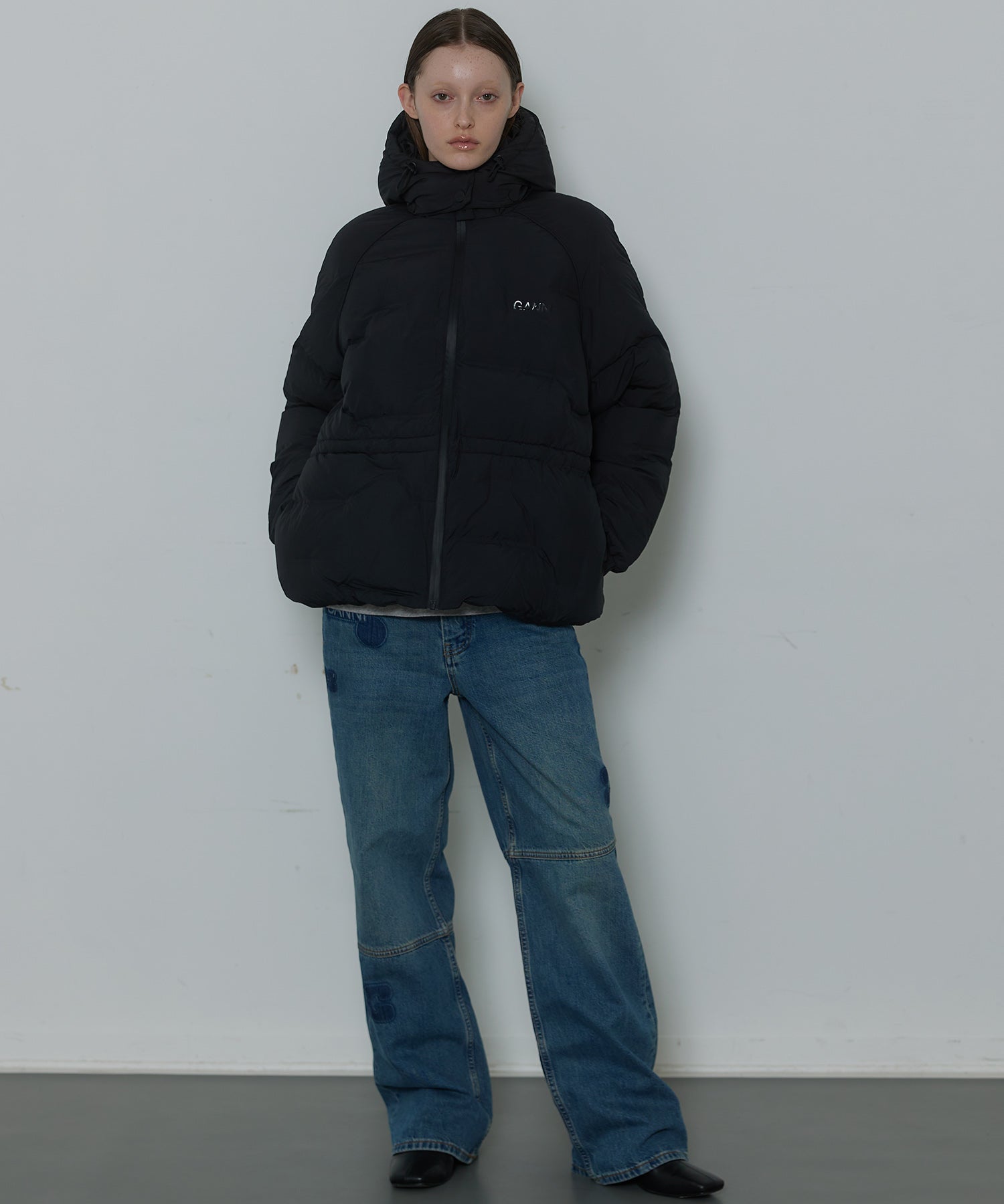 【GANNI】Soft Puffer Short Raglan Jacket