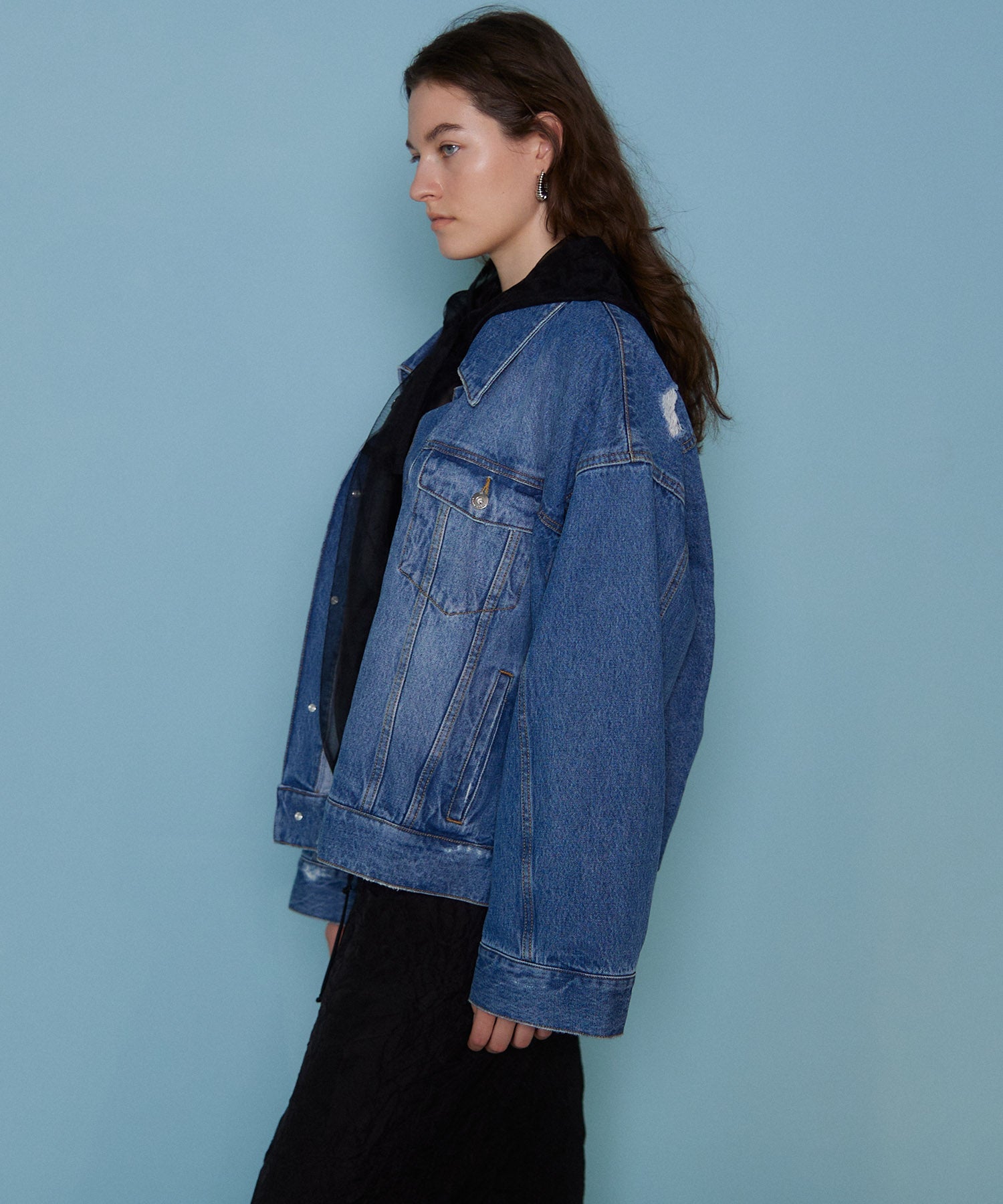 2way Oversizedd Denim Jacket