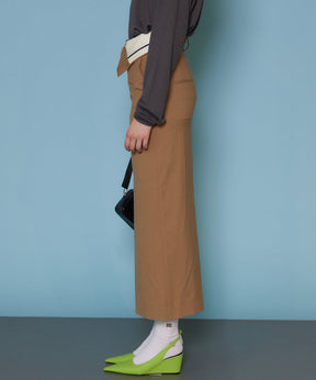 【SALE】Turnback Waist Tight Maxi Skirt