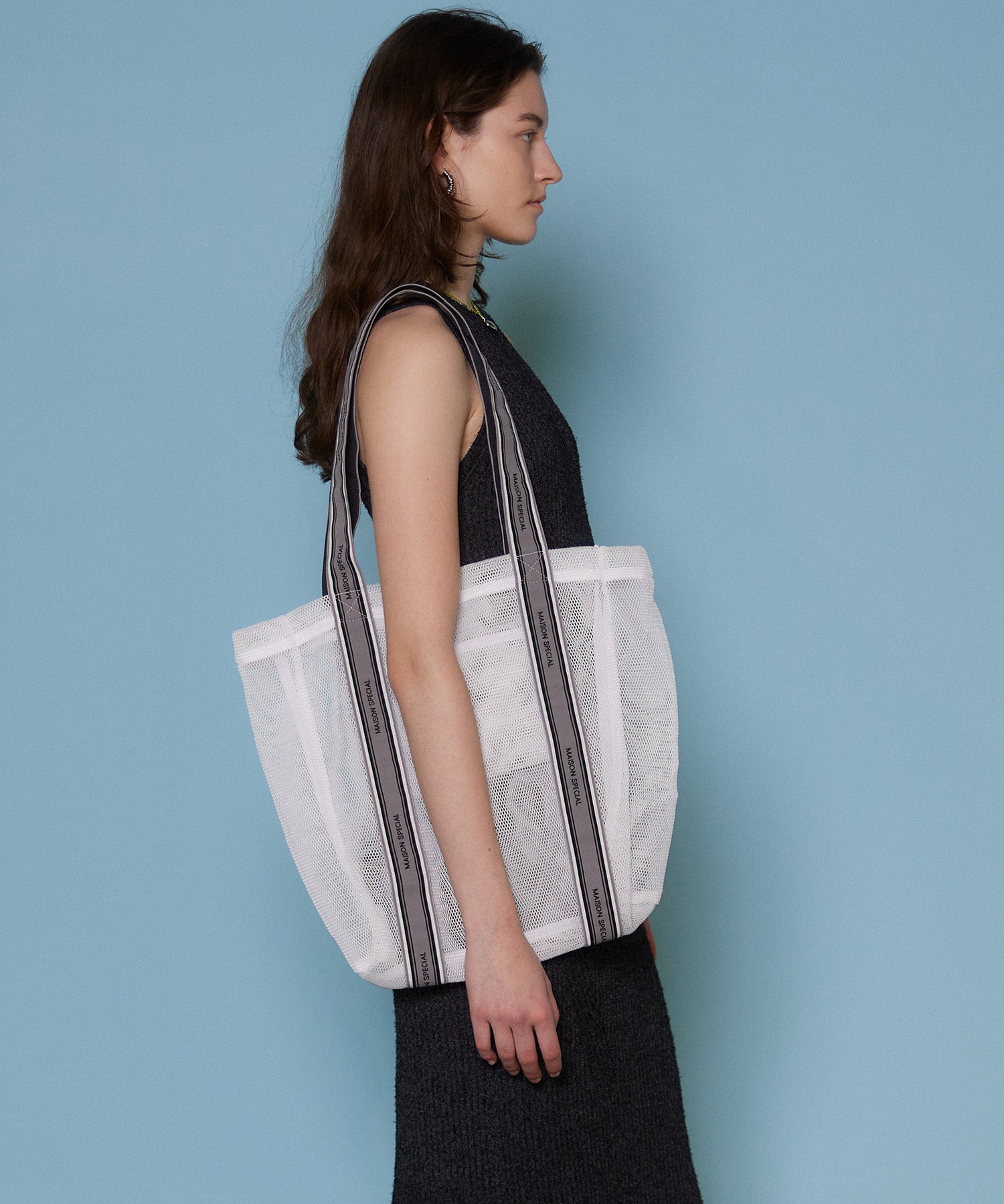 Logo Tape Mesh Bag