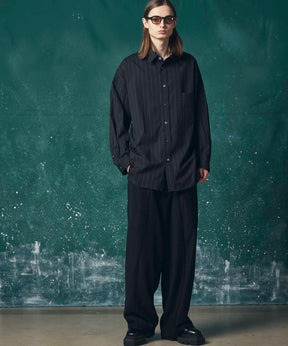 【Italian Dead Stock Fabric】Prime-Over Long Length Shirt Coat