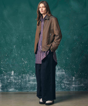 【Italian Dead Stock Fabric】Prime-Over Long Length Shirt Coat