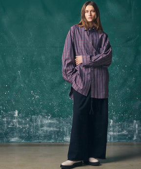 【Italian Dead Stock Fabric】Prime-Over Long Length Shirt Coat