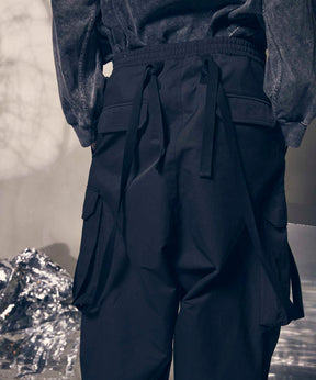 Cotton Nylon Twill Suspender Cargo Pants