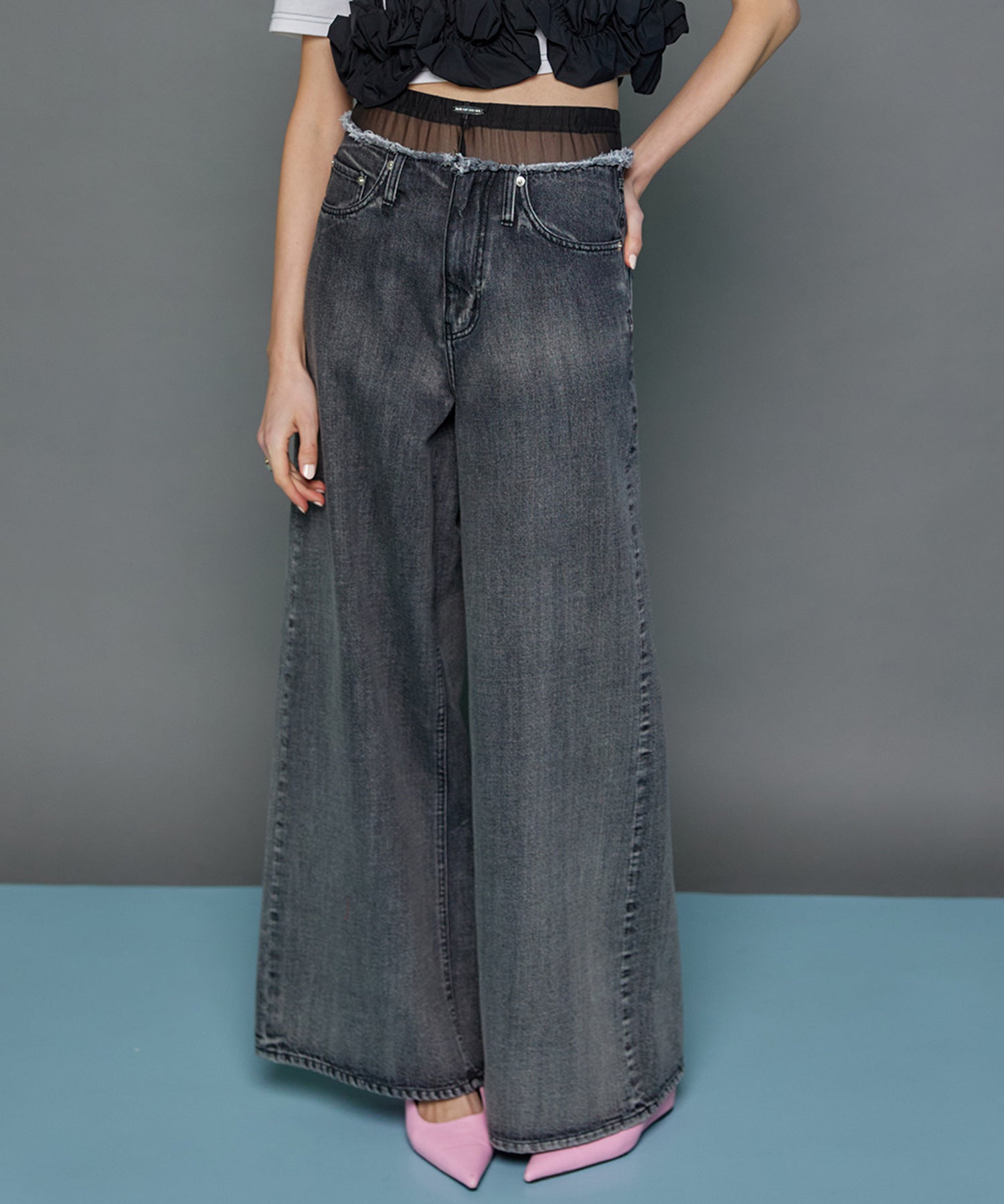 Gradation Wide Denim Pants