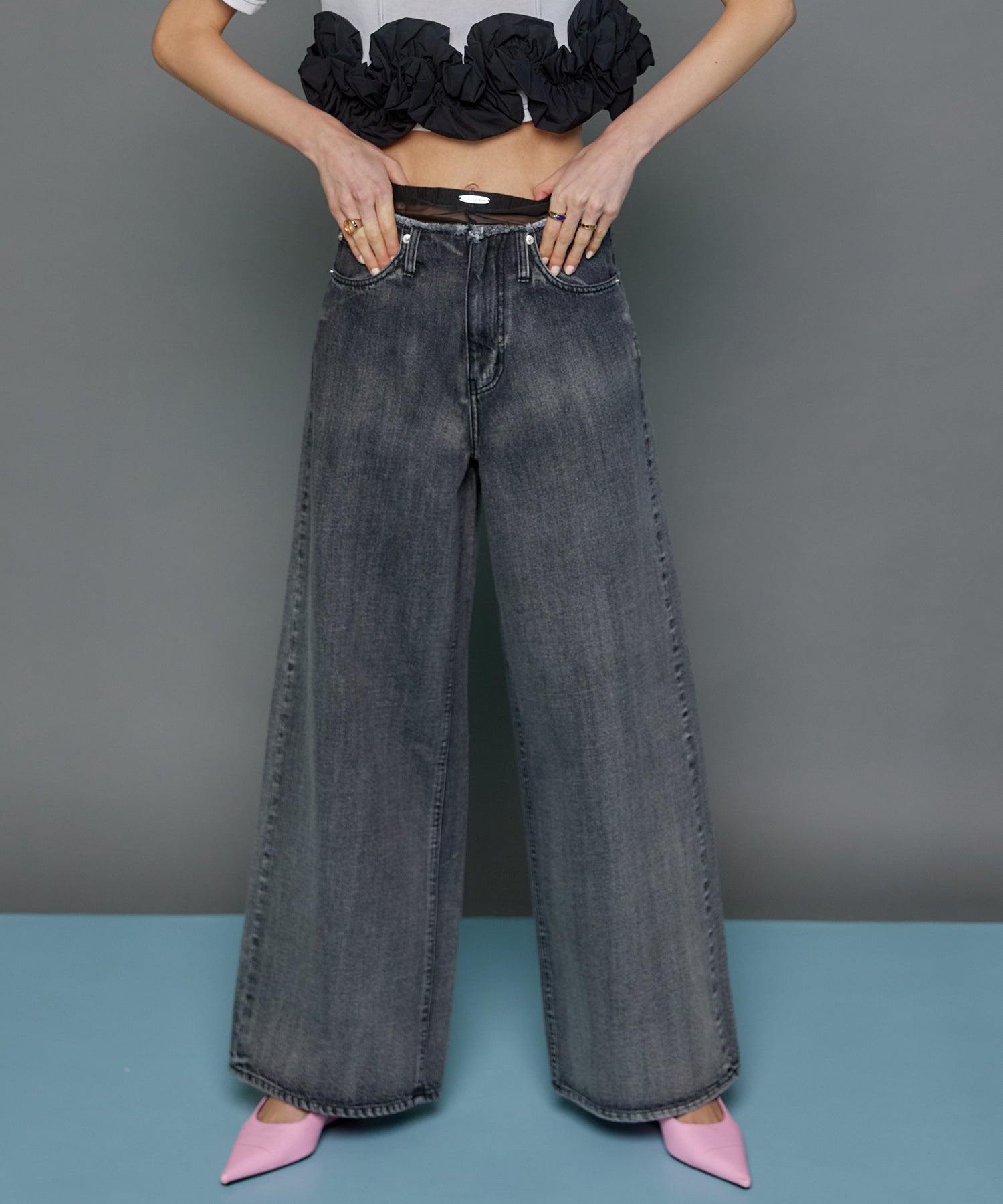 Gradation Wide Denim Pants