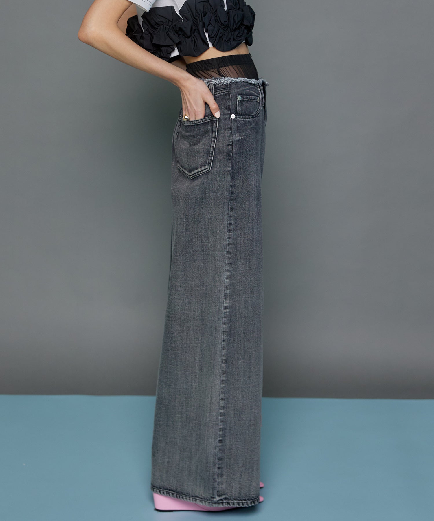 Gradation Wide Denim Pants