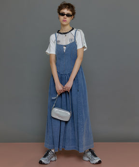 【SALE】Denim Camisole Maxi One-piece Dress