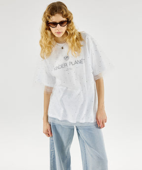 【SALE】Glitter Tulle Oversized T-shirt