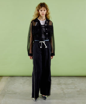 Double Waist Side Button Pants