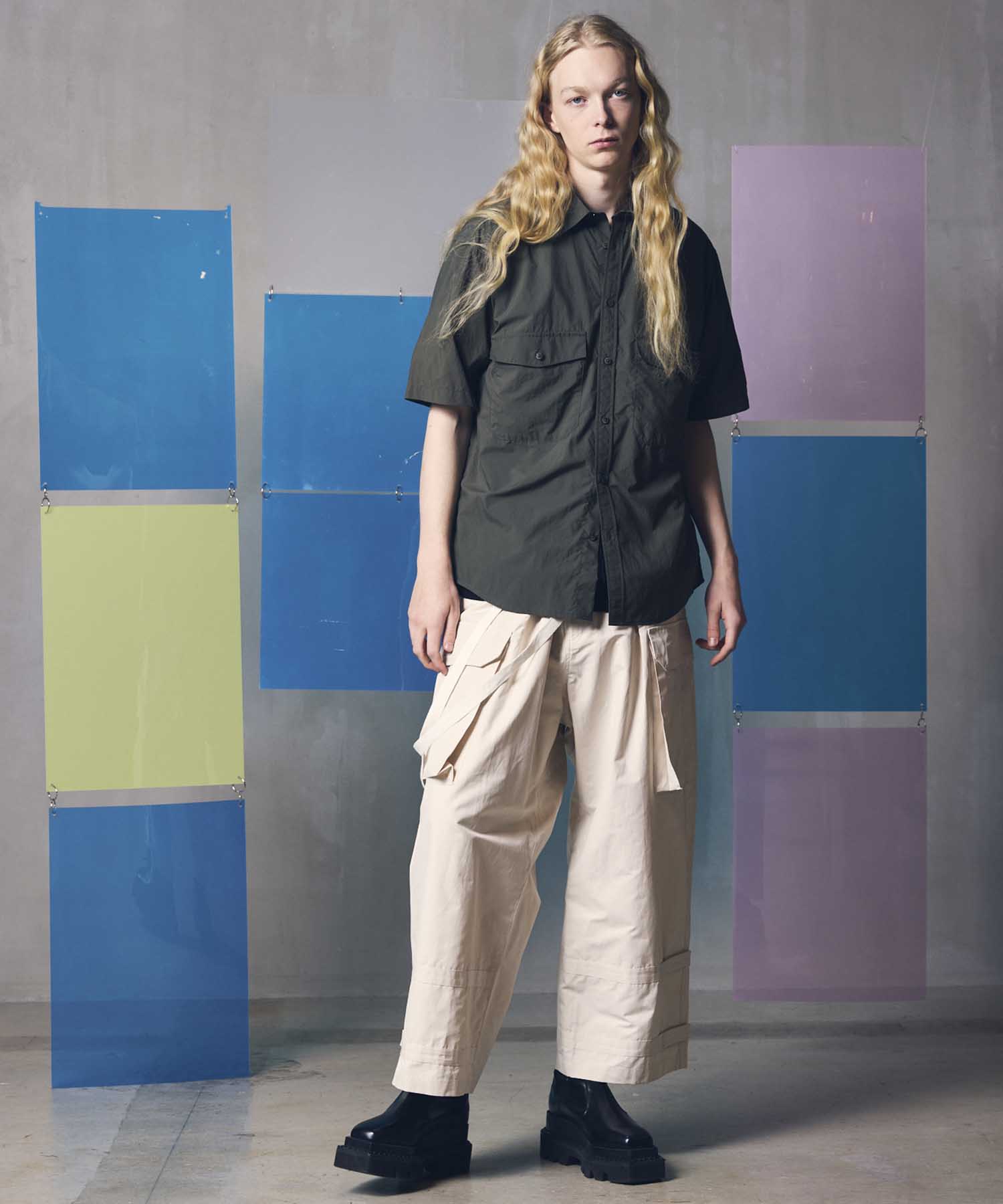 Cotton Nylon Twill Suspender Cargo Pants