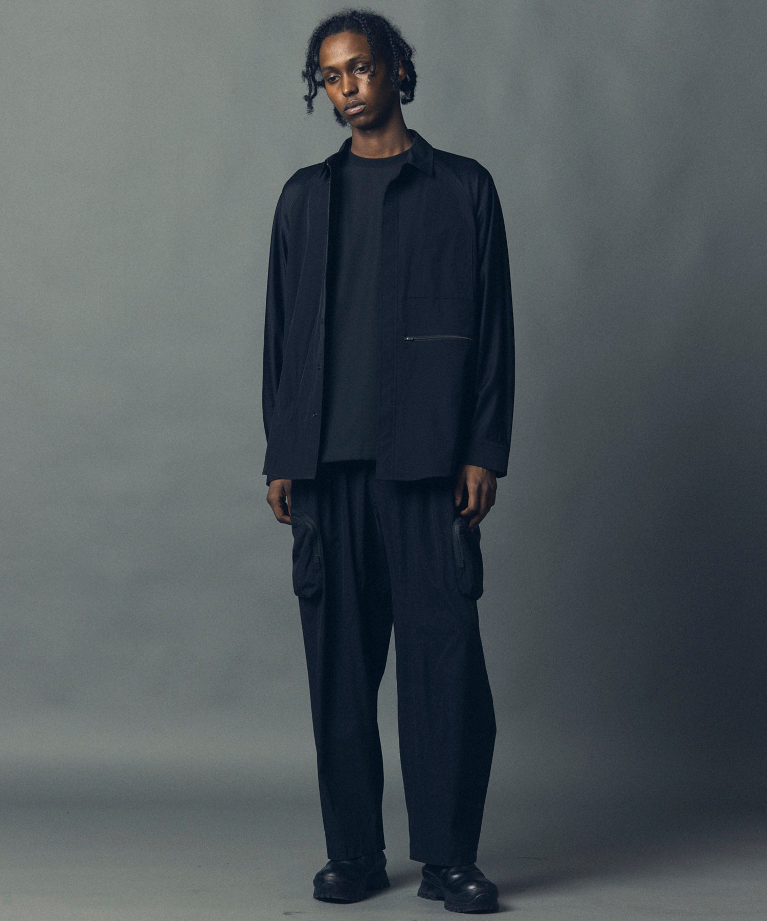 【SPORTS TECH HIGH SPEC LINE】Oversized Many Pockets Zip Shirt