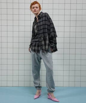 Connecting Embroidery Sweat Pants