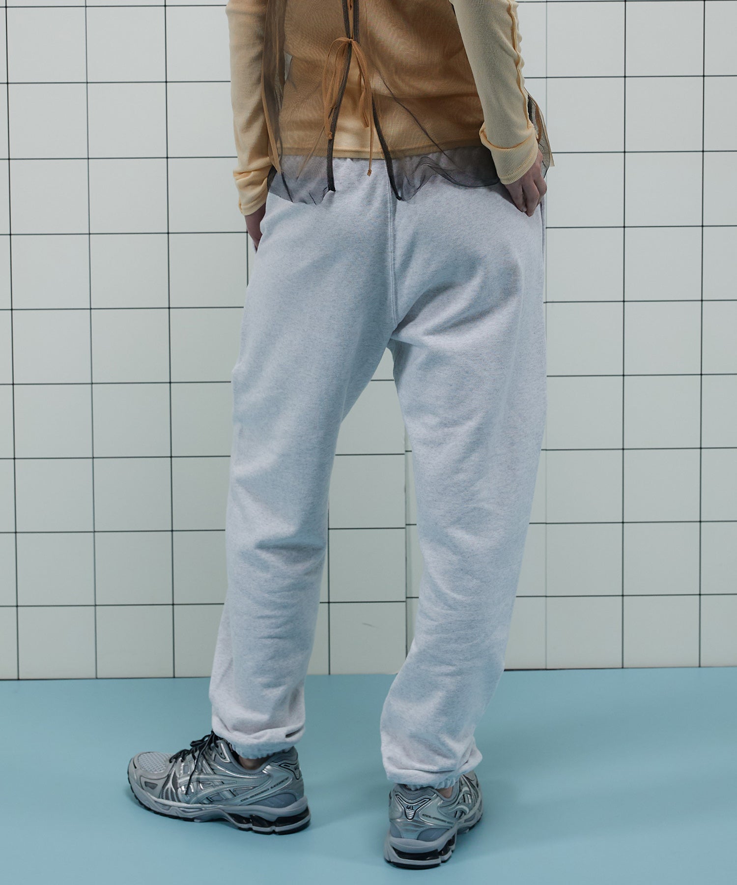 Connecting Embroidery Sweat Pants