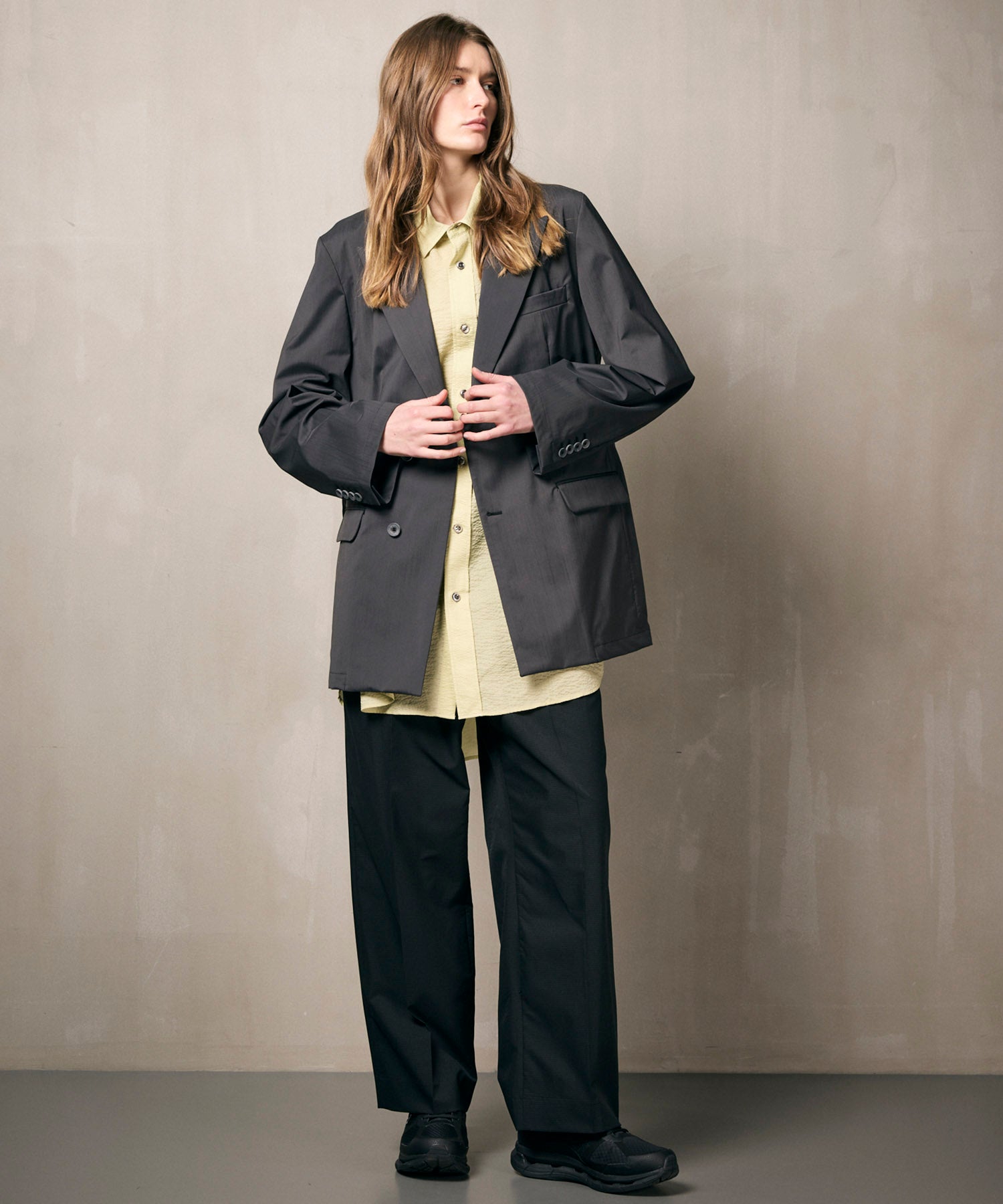 【LIMITED EDITION】Dress-Over Peaked Lapel Semi-Double Tailored Jacket