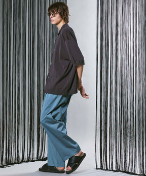 Triacetate Three-Tuck Wide Pants