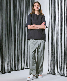 Triacetate Three-Tuck Wide Pants