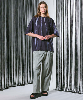 Triacetate Three-Tuck Wide Pants