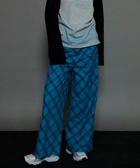 Random Checkered Easy Wide Pants