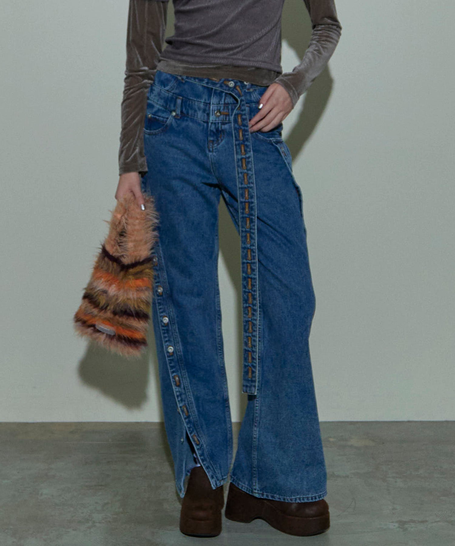 Double Waist Twisted Denim