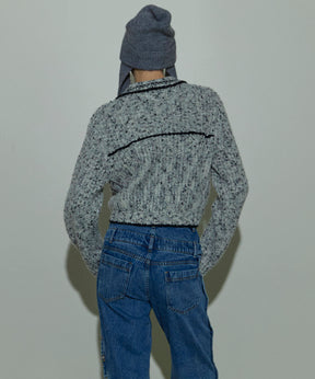 Nep Yarn Linking Knit Tops