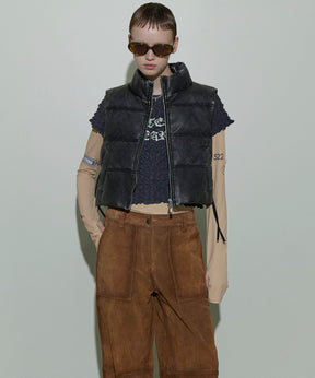 Multi Fabric Puffer Vest