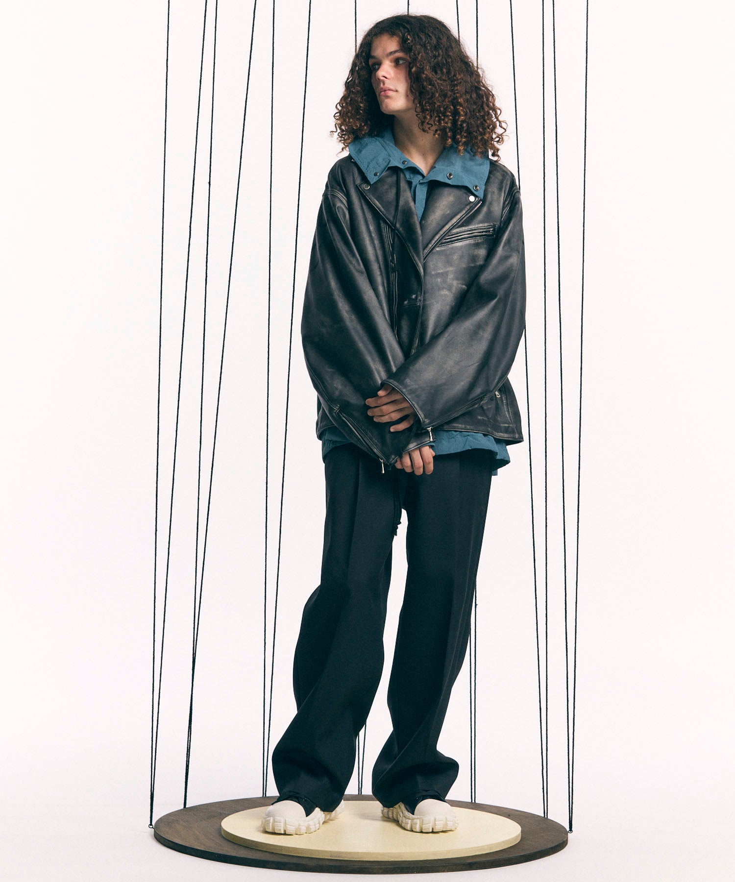 Washed Nylon Prime-Over Anorak Hoodie