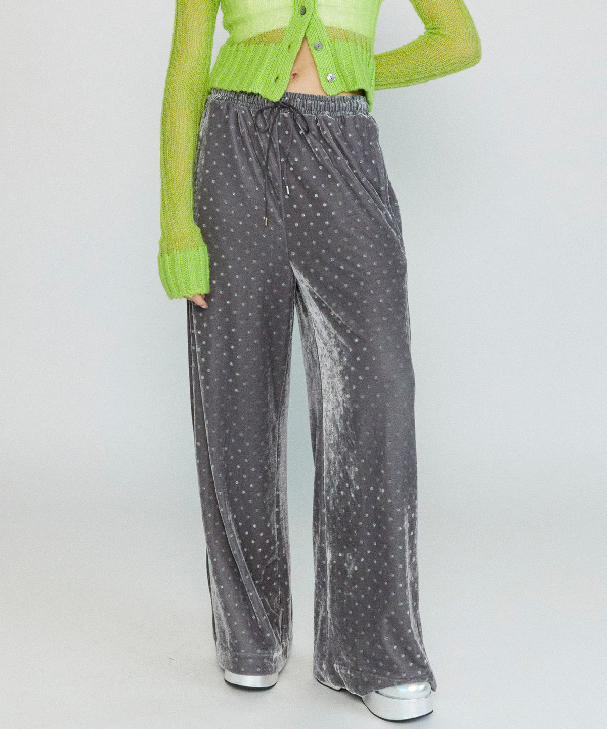 Glitter Dots Velor Pants