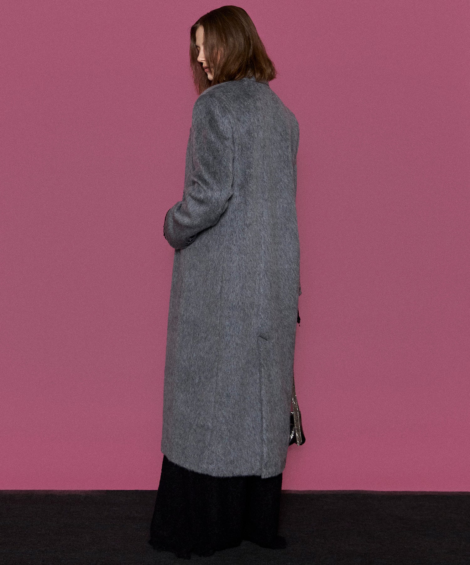 Mohair Shaggy Long Coat