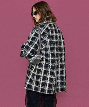 Checkered Over Silhouette Middle Coat