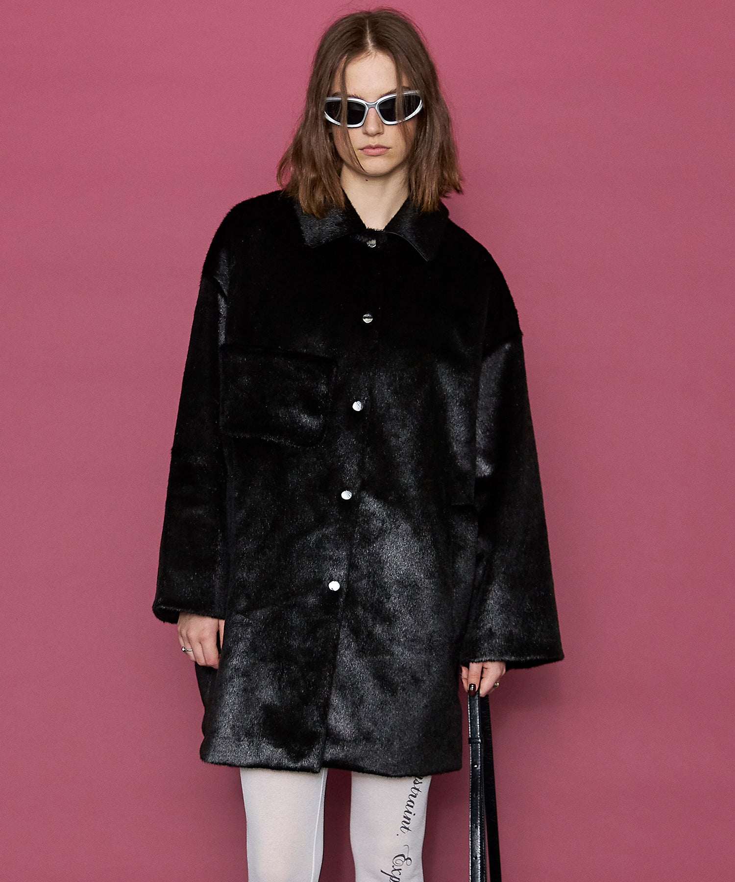 Faux Fur Bal Collar Coat