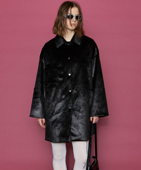 Faux Fur Bal Collar Coat