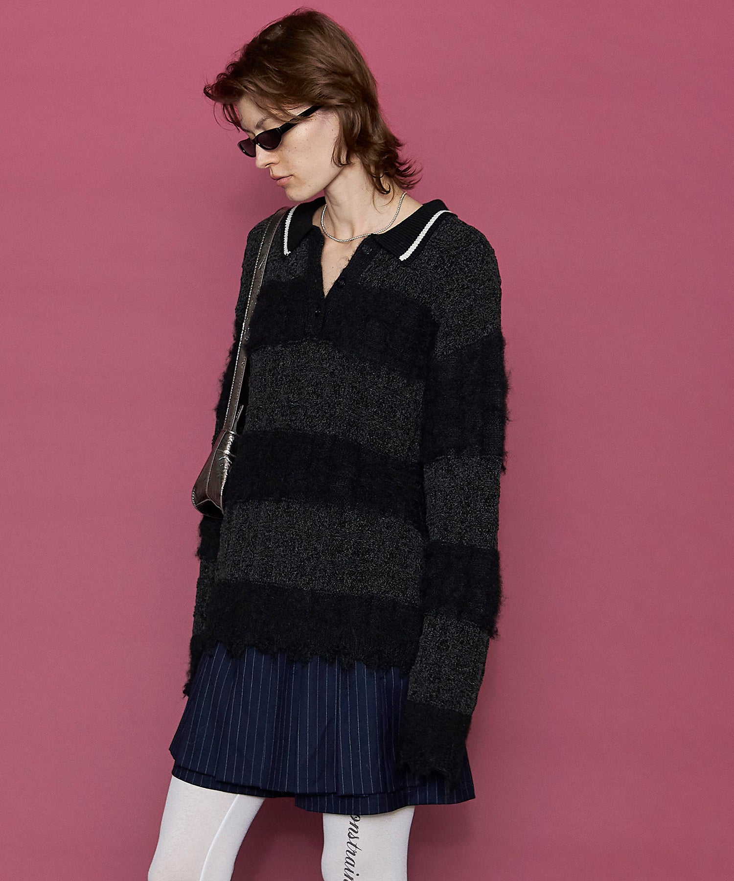 Cable Knitting Border Rugger Knit Tops