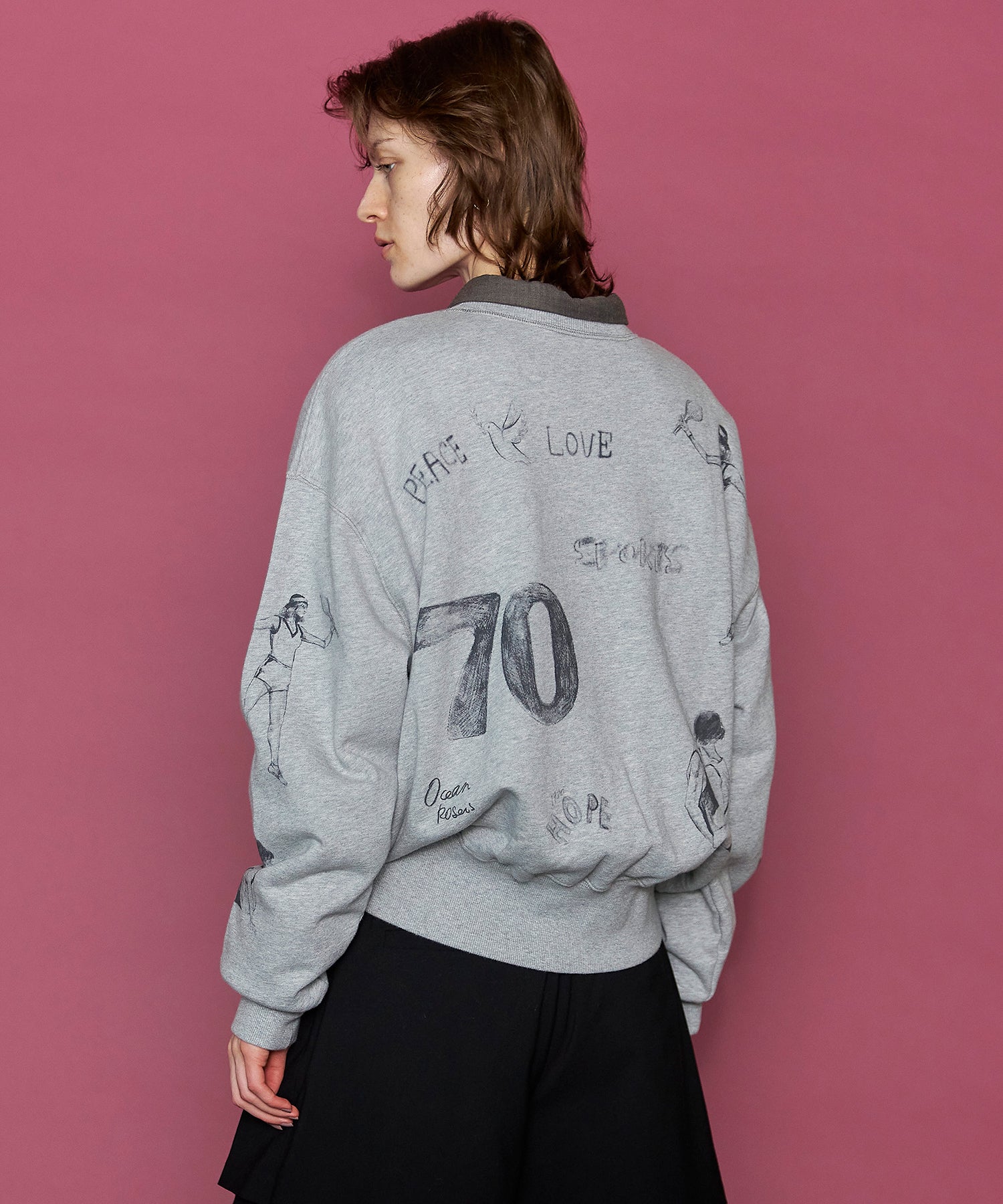 Vintage Style Drawing Sweatshirt