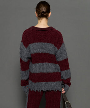 Cable Knitting Border Rugger Knit Tops